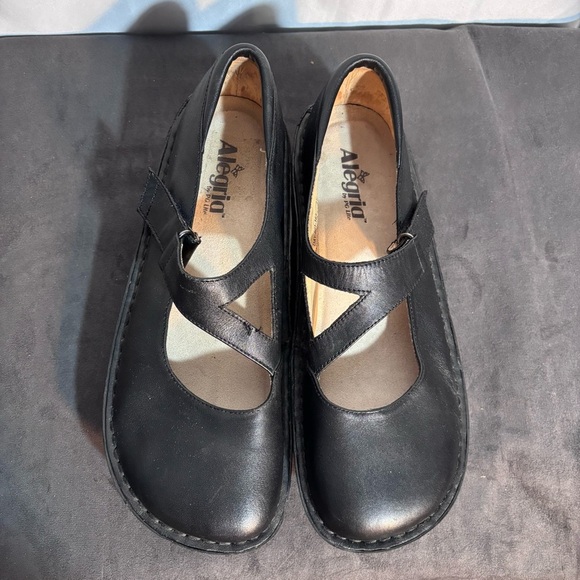 Alegria Sz 41 Day 601 Leather Flats With Small Platform Hook & Loop Closure - Picture 3 of 8
